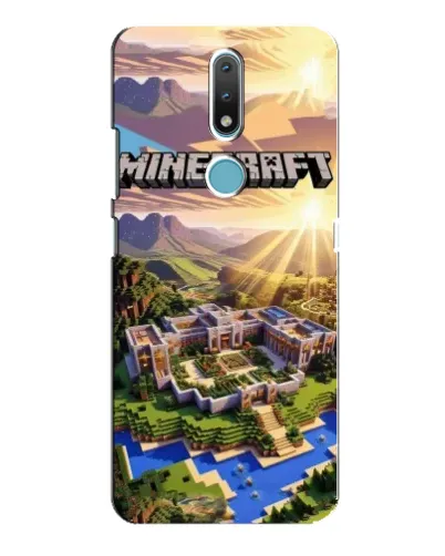Чехол для Nokia 2.4 с картинкой «Minecraft панорама»