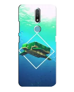 Чохол для Nokia 2.4 з картинкою «Черепаха Minecraft»