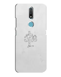 Чохол для Nokia 2.4 з картинкою «Івана 3:16 Хрест»