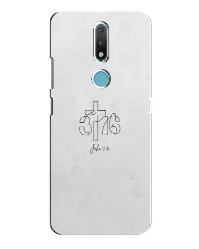 Чохол для Nokia 2.4 з картинкою «Івана 3:16 Хрест»