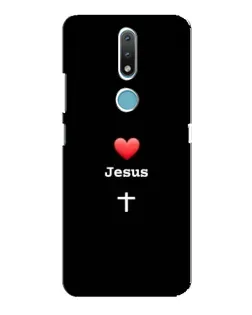 Чохол для Nokia 2.4 з картинкою «Серце - Jesus»