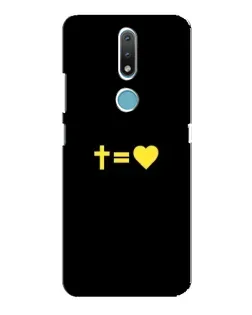 Чохол для Nokia 2.4 з картинкою «Серце та Хрест»