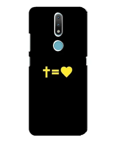 Чохол для Nokia 2.4 з картинкою «Серце та Хрест»
