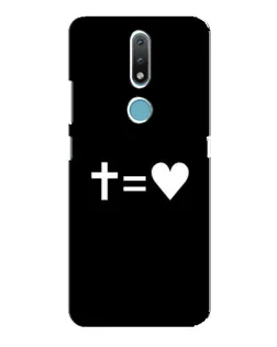 Чохол для Nokia 2.4 з картинкою «Хрест та Серце»