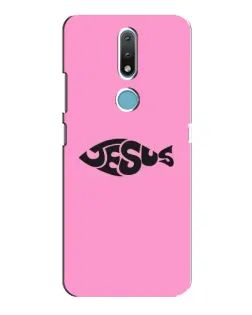 Чохол для Nokia 2.4 з картинкою «Рожевий символ Jesus»