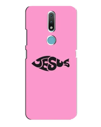 Чохол для Nokia 2.4 з картинкою «Рожевий символ Jesus»