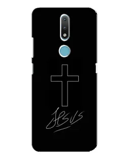 Чохол для Nokia 2.4 з картинкою «Графічний хрест Jesus»