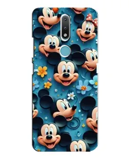 Чохол для Nokia 2.4 з картинкою «Паттерн Міккі та Мінні»