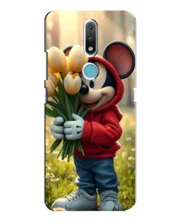 Чохол для Nokia 2.4 з картинкою «Міккі з тюльпанами»