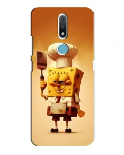 Чохол для Nokia 2.4 з картинкою «Губка Боб кухар»