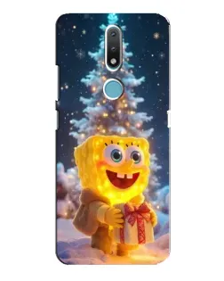 Чохол для Nokia 2.4 з картинкою «Різдвяний Спанч Боб»
