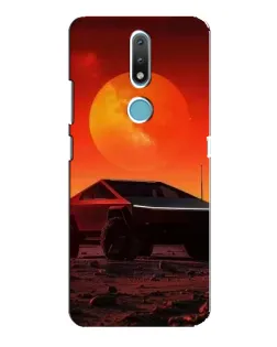 Чехол для Nokia 2.4 с картинкой «Cybertruck на Марсе»