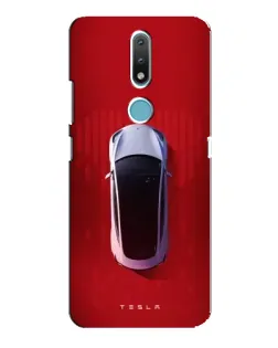 Чехол для Nokia 2.4 с картинкой «Tesla Top View»