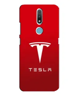 Чехол для Nokia 2.4 с картинкой «Tesla Red Classic»