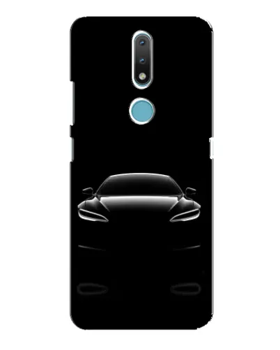 Чехол для Nokia 2.4 с картинкой «Силуэт Tesla Night»