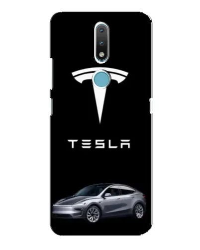 Чехол для Nokia 2.4 с картинкой «Tesla Model Y»