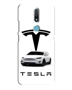 Чехол для Nokia 2.4 с картинкой «Tesla White Style»