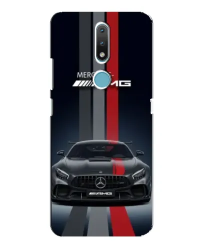 Чехол для Nokia 2.4 с картинкой «Mercedes — белый карбон» Чехол для Nokia 2.4 с картинкой «Mercedes — белый карбон»