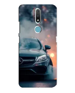 Чехол для Nokia 2.4 с картинкой «Mercedes — ночной город»