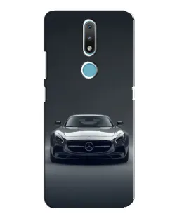 Чехол для Nokia 2.4 с картинкой «Mercedes на черном»