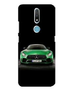Чехол для Nokia 2.4 с картинкой «Mercedes — неоновый лого»