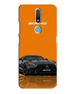 Чехол для Nokia 2.4 с картинкой «Оранжевый Mercedes AMG»