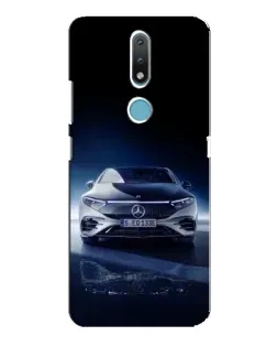 Чехол для Nokia 2.4 с картинкой «Ночной Mercedes EQ»