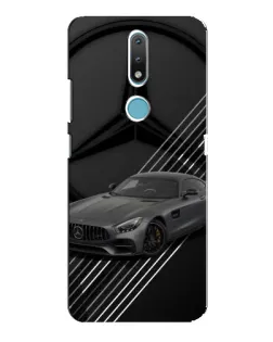 Чехол для Nokia 2.4 с картинкой «Mercedes AMG — графика»
