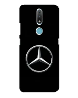 Чехол для Nokia 2.4 с картинкой «Mercedes классический лого»
