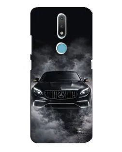 Чехол для Nokia 2.4 с картинкой «Mercedes в дыму»