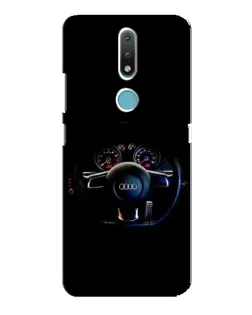 Чехол для Nokia 2.4 с картинкой «Салон Audi — руль»