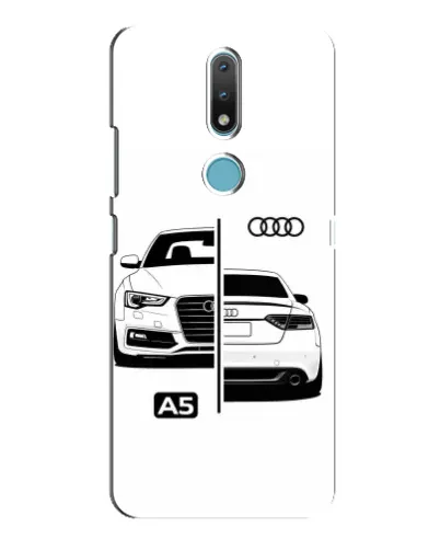 Чехол для Nokia 2.4 с картинкой «Audi — контрастный дизайн» Чехол для Nokia 2.4 с картинкой «Audi — контрастный дизайн»