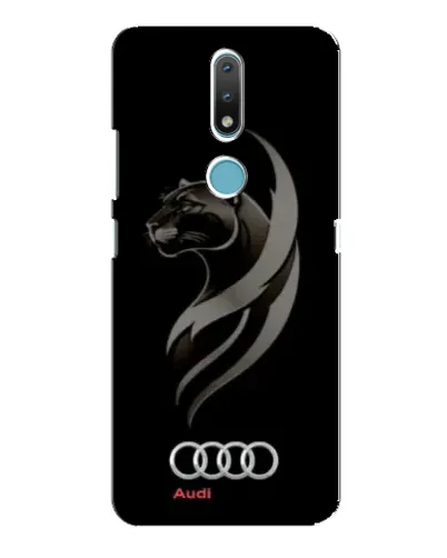 Чехол для Nokia 2.4 с картинкой «Графика — пантера и Audi» Чехол для Nokia 2.4 с картинкой «Графика — пантера и Audi»
