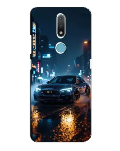 Чехол для Nokia 2.4 с картинкой «Ночной город и Audi» Чехол для Nokia 2.4 с картинкой «Ночной город и Audi»
