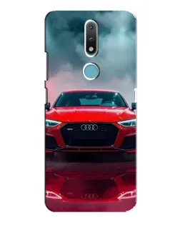 Чехол для Nokia 2.4 с картинкой «Audi RS — красный стиль»