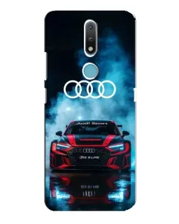 Чехол для Nokia 2.4 с картинкой «Audi Sport — неон»