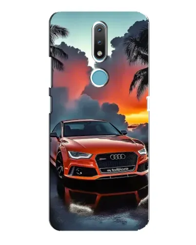 Чехол для Nokia 2.4 с картинкой «Audi — закат» Чехол для Nokia 2.4 с картинкой «Audi — закат»
