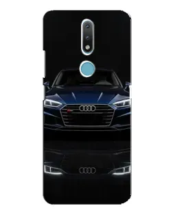 Чехол для Nokia 2.4 с картинкой «Audi — ночное отражение»