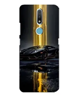 Чехол для Nokia 2.4 с картинкой «Ночной Lamborghini драйв»