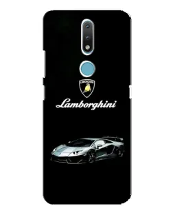 Чехол для Nokia 2.4 с картинкой «Логотип Lamborghini классика»