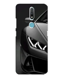 Чехол для Nokia 2.4 с картинкой «Lamborghini фары детализация»