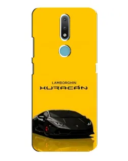 Чехол для Nokia 2.4 с картинкой «Lamborghini Huracan черный»