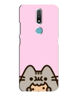Чехол для Nokia 2.4 с картинкой «Pusheen и печенье»