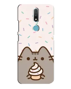 Чохол для Nokia 2.4 з картинкою «Пушин з кексом»