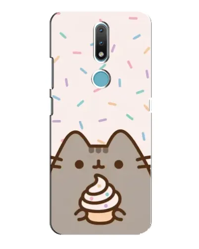 Чехол для Nokia 2.4 с картинкой «Пушин с кексом»