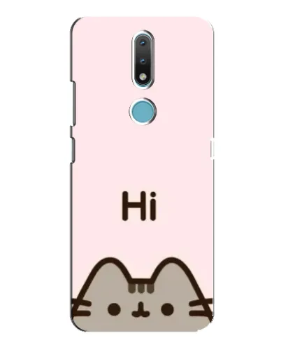 Чехол для Nokia 2.4 с картинкой «Пушин говорит Hi»