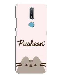 Чехол для Nokia 2.4 с картинкой «Pusheen логотип»