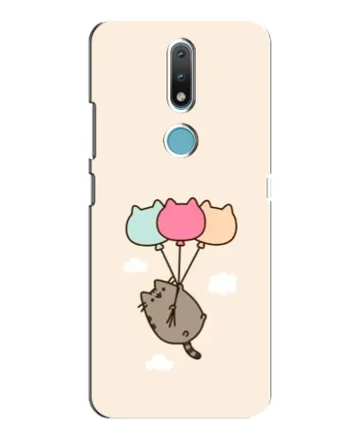 Чехол для Nokia 2.4 с картинкой «Пушин на шариках»