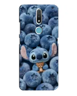 Чехол для Nokia 2.4 с картинкой «Стич и голубика»