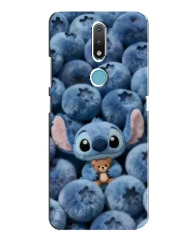 Чехол для Nokia 2.4 с картинкой «Стич и голубика»